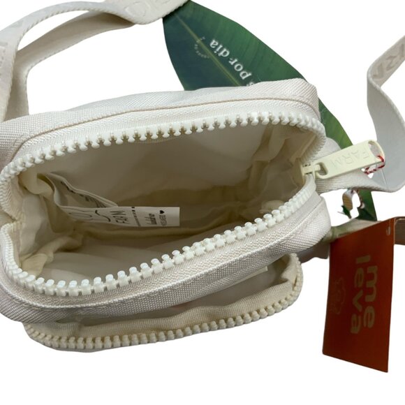 Farm Rio Crossbody Bag Bolsa Da Gema Revoada Tropical Purse Off White Mini NEW - Picture 9 of 12